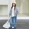Chaqueta con Capucha para Niña YOJIA Primavera y Otoño 2026 Nueva Moda Suelta Sudadera Cardigan para Niña Pequeña Ropa de Otoño para Niños