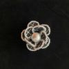 Broche Camélia Estilo Tweed com Borda Rica de Pérolas Corsage Acessórios de Cabelo DIY Brincos Presilhas de Cabelo para Crianças Flores para Sapatos Atacado