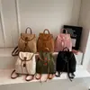 Mochila de Terciopelo de Ciervo 2025 Nueva Mochila de Gran Capacidad Moda Dulce Estilo Fresco Aspecto Caro Retro Casual Bolsa de Viaje