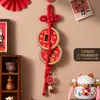 Decoração de Ano Novo 2026 Pingente Ano do Cavalo Festival da Primavera Sala de Estar Nó Suástica de Alto Padrão Moeda de Cobre Ornamento Pendente Porta de Entrada Pendente
