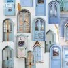 Pegatinas Serie Momo Gate Dreamland 20 Hojas de Papel Kraft Blanco Tarjetas de Collage Caladas Materiales de Decoración para Diario 6 Estilos