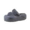 Pantuflas Peludas para Mujer 2025 Nuevo Otoño e Invierno Comercio Exterior Pantuflas de Algodón Cálidas de Suela Gruesa para Mujer