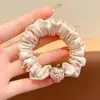 Elástico de Cabelo de Cetim para Mulheres, Corda de Cabelo de Alto Padrão para Coque, Faixa de Cabelo de Alta Elasticidade, Acessório de Cabelo para Rabo de Cavalo Baixo