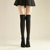 Calcetines JK para pantorrilla, calcetines de terciopelo estilo japonés hasta la rodilla, calcetines largos finos de silicona antideslizantes hasta la mitad de la pantorrilla, calcetines hasta el muslo adelgazantes ligeramente compresivos
