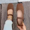 Zapatos Mary Jane Cuadrados Vintage Nuevos 2026 para Mujer, Suela Plana con Correa Única, Zapatos Casuales Versátiles, Talla Grande para Exportación