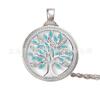 Nuevo transfronterizo: collar de árbol de la vida color metal gema del tiempo moda europea y americana collar corto joyería al por mayor