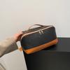 Bolsa de Cosméticos con Estampado de Palma y Logo Personalizado, Bolso de Gran Capacidad, Neceser de Viaje, Bolsa de Almacenamiento Impermeable de PU para Cosméticos