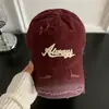 Boné de Baseball Rosa Vintage para Mulheres, Novo Estilo Primavera 2025, Ampliado e Aprofundado para Fazer o Rosto Parecer Menor, Boné Aba Reta para Circunferência Craniana Grande, Unissex