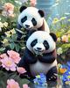 Animal Oso Negro Pintura Diamante Hogar 5D Diamante Cuadrado Diamante Redondo DIY Sala de Estar Dormitorio Entrada Pintura Decorativa Hecha a Mano Pintura para Colgar