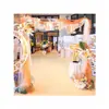 Jardim de Infância Atmosfera de Cores de Outono Criação de Ambiente Série Amarela Malha Decorativa de Fundo Decoração de Teto de Casamento Cortina de Gaze Laranja