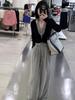 Pantalones Casuales de Pierna Ancha Ropa Deportiva Popular Invierno Nuevo Estilo Deseo Puro Cárdigan con Botones Top Reductor de Edad Conjunto de Dos Piezas para Mujer