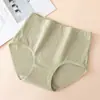Calcinhas de Algodão Puro Jacquard Sem Costura com Controle de Barriga de Cintura Alta para Bebês, Mulheres de Meia-Idade e Idosas, Tamanho Grande Respirável Antibacterianas