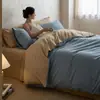 Juego de Cama de Cuatro Piezas de Algodón Puro Cerámico Cepillado Clase A 100 Hilos para Otoño e Invierno, Engrosado para Calidez, Algodón Puro para Dormir Directamente en la Cama