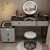 Nova penteadeira de luxo estilo nórdico para o quarto, armário de gavetas inteligente multifuncional minimalista moderno com mesa de maquiagem integrada