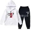 Ropa para Niños y Niñas Primavera y Otoño Nuevo Color Puro Estampado Ropa Infantil Conjunto de Dos Piezas de Sudadera y Pantalón de Terciopelo para Niños Estilo Americano