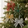 Adornos para árbol de Navidad translúcidos de PET, decoraciones navideñas, artículos para fiestas, elementos decorativos, adornos colgantes en forma de lazo