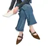 Zapatos de tacón grueso de estilo retro coreano con punta fina y escote bajo para mujer, nuevo modelo 2026, zapatos Mary Jane con estampado de leopardo, adecuados para ir al trabajo.