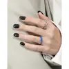 1808 Diseño Original Personalizado Nueva Textura China Textura Irregular Estilo Étnico Plata de Ley S925 Anillo Abierto para Mujer