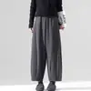 Pantalones de maternidad para otoño e invierno, pantalones tipo globo de acetato blanco roto amigables con la piel, de cintura alta, corte holgado, que ocultan la barriga sin apretar, adecuados para uso casual