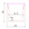 1010led Canaleta de Luz Tira de Luz en Forma de U con Ranura para Tarjeta Canaleta de Aluminio Oculta Iluminación Lineal Tira de Aluminio Montada en Superficie Descuento por Gran Cantidad