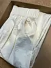 Calça Larga Off-White para Mulheres Plus-Size (até 136 kg), Estilo Fino Primavera/Verão, Calça Reta Versátil Casual Relaxada