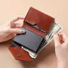 Venta Directa de Fábrica Portatarjetas Ultradelgado Billetera para Monedas Caja de Aluminio Estuche para Tarjetas Portatarjetas Bancarias Portatarjetas Corto Billetera para Monedas de Estudiante Transfronterizo