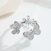 Pulsera con anillo de dedo índice abierto con microincrustaciones de mariposa, estilo japonés, coreano, europeo y americano, accesorios de moda para niñas que combinan con todo.