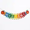 Exclusivo para ventas transfronterizas: Temporada de regreso a clases pancarta de manzana WELCOME set, bandera para decoración de aula, envío OEM