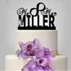 Cartão de Inserção para Bolo de Casamento com Nome da Família Personalizado Vintage Símbolo de Novidade Inserção de Cartão para Bolo de Casamento Letra Decoração de Bolo