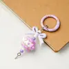 Huella de pata de gato pintura al óleo llavero colgante para bolso accesorios anillo de resorte llavero abierto venta al por mayor