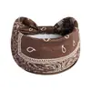 Faixa de Cabelo Colorida Retrô Europeia e Americana Castanha Padrão Paisley Edição Larga Headband Esportes Yoga Headwear Elástico Mulheres