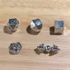 Estilo retrô tian liga de ferro diamante octogonal espaçador contas espaçador cristal acessórios pulseira colar componentes para miçangas