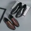 Zapatos de Cuero Pequeños Slip-On Estilo Británico Talla Grande Transfronteriza Zapatos Formales de Negocios para Hombre Zapatos Derby Casuales
