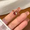 Anillo Abierto Rojo Calabaza Estilo Chino Nuevo Retro para Mujer Nuevo Popular Diseño de Nicho de Gama Alta Anillo para Dedo Índice