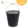 Barril de Carbono Metálico Doméstico 15L Barril de Carbón de Hierro Galvanizado Barril de Almacenamiento para Chimenea Cubierto Barril de Carbono Metálico Cubierto para Exteriores