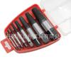 5 peças extrator de parafuso quebrado 6 peças dentes grossos dentes finos parafuso de cabeça quebrada remover 8 peças extrator de torneira ferramenta em caixa