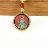 Nuevo Colgante Pequeño Portátil de Thangka Zakiram Amuleto Verde Tara Colgante Caja de Cinco Deidades de la Riqueza Gawu