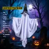 Nuevo producto transfronterizo de Halloween: pequeño fantasma con capucha y manos, decoración espeluznante para el jardín, fantasma colgante con cara fantasmal, perfecto para una fiesta de fantasmas