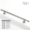 Manija de Puerta de Armario de Aleación de Zinc Estilo Francés, Manija Sólida Minimalista Moderna de un Solo Agujero para Gabinete Color Plata Cepillada Mate