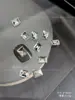 Joyería de Pedrería K9 de Alta Calidad con Parte Trasera Puntiaguda para Uñas, Pedrería Transparente Blanca tipo Caramelo de Roca Deslumbrante, Pedrería Irregular Apilada en Ángulo Recto Largo, Bolas de Pedrería para Uñas al por Mayor