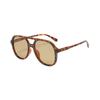 Óculos de Sol Feminino Estilo Coreano Tendência Personalizado Estilo Aviador Retrô Dupla Ponteira Protetor Solar Óculos Protetores UV Óculos de Sol