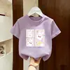 Camiseta de Algodón Elegante de Manga Corta para Niñas, Nueva Tendencia Casual para Niños Mayores, Verano 2026