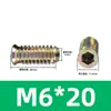 Tuercas para muebles con dientes interiores y exteriores de zinc de color de grado 4.8, accesorios para muebles, tuercas avellanadas, piezas incrustadas M4M5-M10
