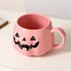Caneca de Abóbora Fofa Estilo Ins Halloween Engraçada Desenho Animado Fantasma Zumbi Caneca Personalizada Fantasma Caneca de Café