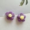 Frete Grátis Flor Puff Feita à Mão Lã de Algodão Leite Flor DIY Roupas Bolsa Buquê Sapatos e Meias Joias Acessórios Crochê