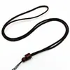 Colar Cordão para Pingente de Barril de Jacarandá Cordão para Pingente Cordão de Pendurar Pingente Elástico Trançado DIY Corrente de Suéter Joias de Âmbar e Jade Pingente de Jade