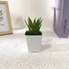 Novo Vaso Quadrado Aloe Vera Artificial Grama Espada Suculenta Pequeno Bonsai Plantas Verdes Artificiais Enfeites Decorações de Mesa para Casa e Escritório