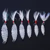 Señuelo de Lentejuelas para Lanzamientos Largos, Señuelo de Cabeza de Serpiente con Anzuelo, Lentejuela Plumada para Pescar Peces Cabeza de Serpiente, Pez Mandarín y Perca