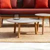 Sofá de Mimbre de Madera Maciza para Exteriores, Patio, Simple, Ocio, Terraza, Villa, Balcón, Jardín, Silla de Mimbre, Mesa de Café, Combinación de Muebles