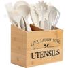 Caja de Almacenamiento de Vajilla de Madera Transfronteriza Caja de Almacenamiento Clasificado para Cuchillos y Tenedores para Encimera de Cocina Soporte para Acabado de Utensilios de Cocina